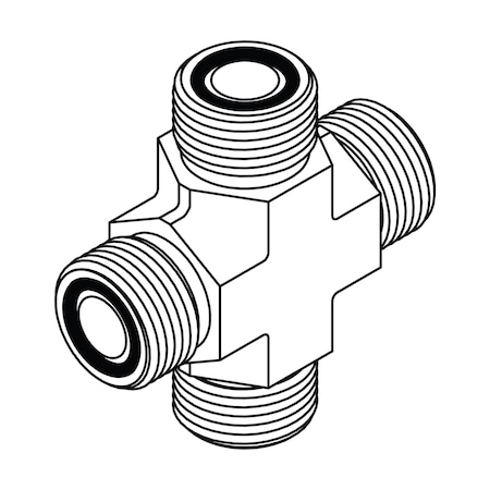 Hydraulic Fitting-Steel16MORFS UNION CROSS